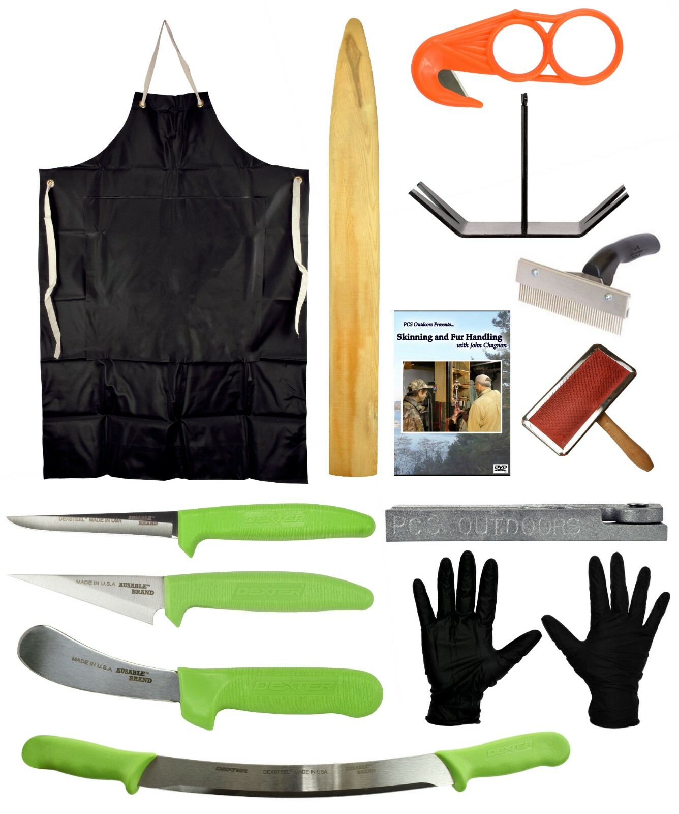 PCS AuSable Brand Deluxe All-In-One Hardwood Fleshing Beam Fur Handling Kit