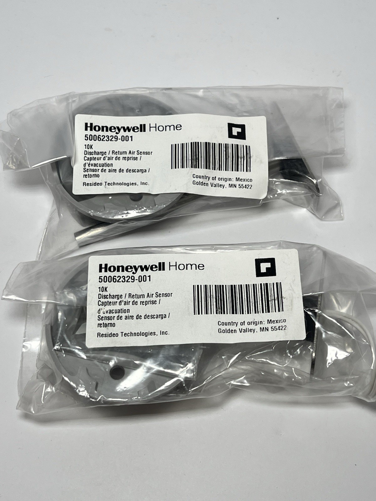 Lot of 2 Honeywell Home 50062329-001 10K Discharge Return Air Sensor OEM NEW