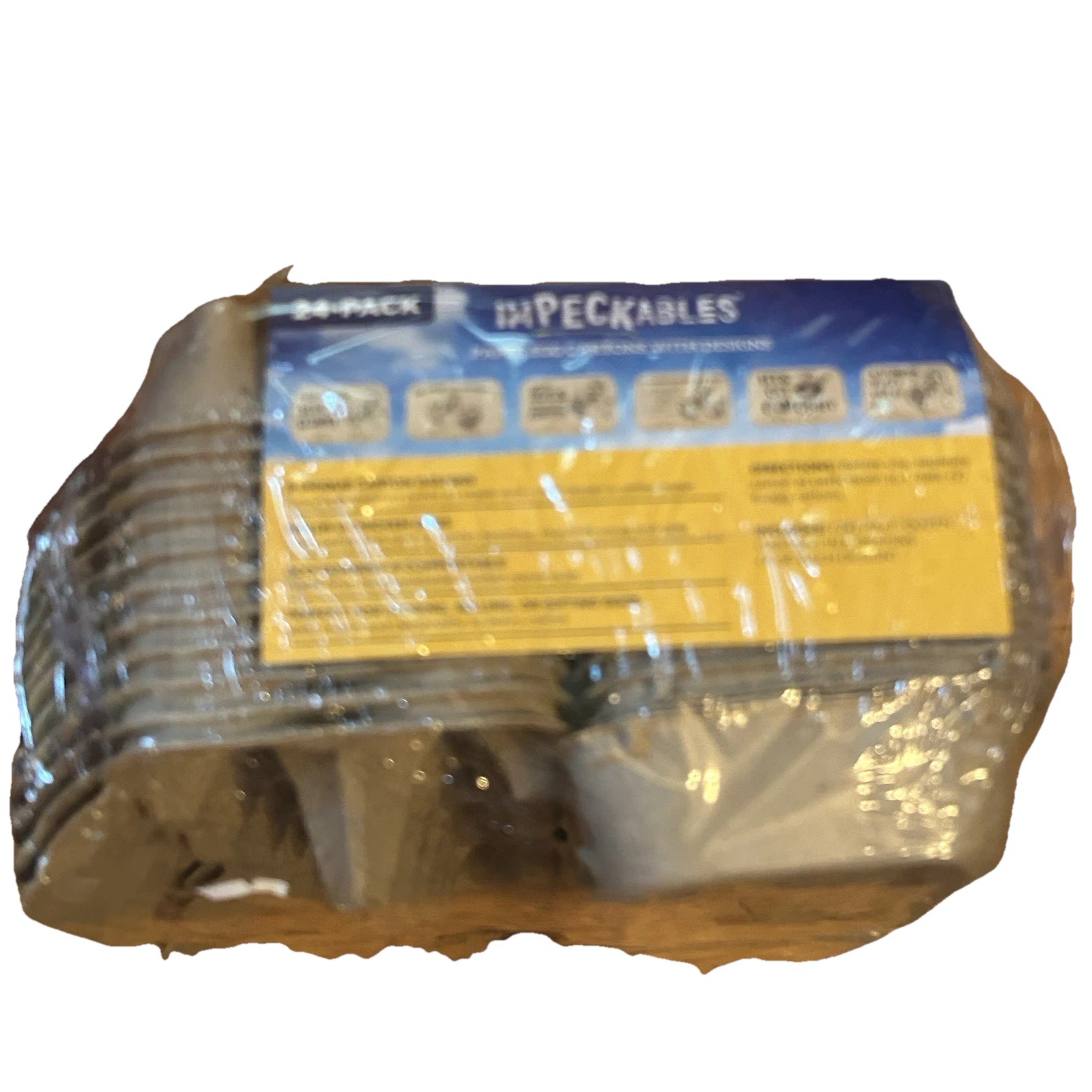 48 Half Dozen Printed Egg Cartons Empty Paper Pulp Eco Friendly (24 Per Pack)