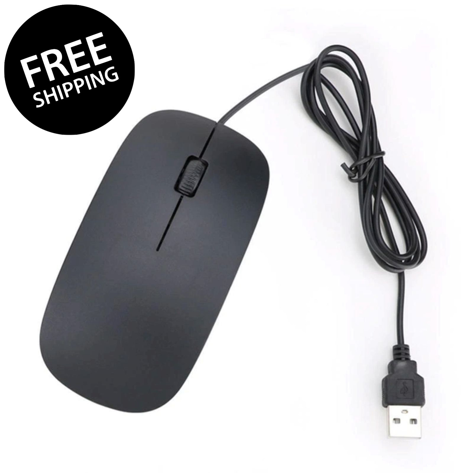 Ultra-thin Laptop External Small Ergonomic Mouse Wired USB Mouse Desktop Mouse