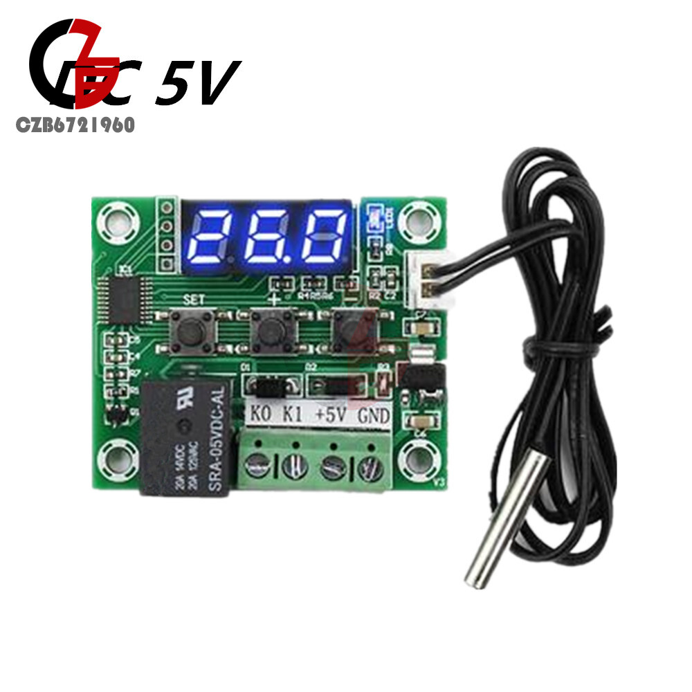 DC 5V W1209 Blue LED Temperature Switch Thermometer Controller Thermostat Sensor