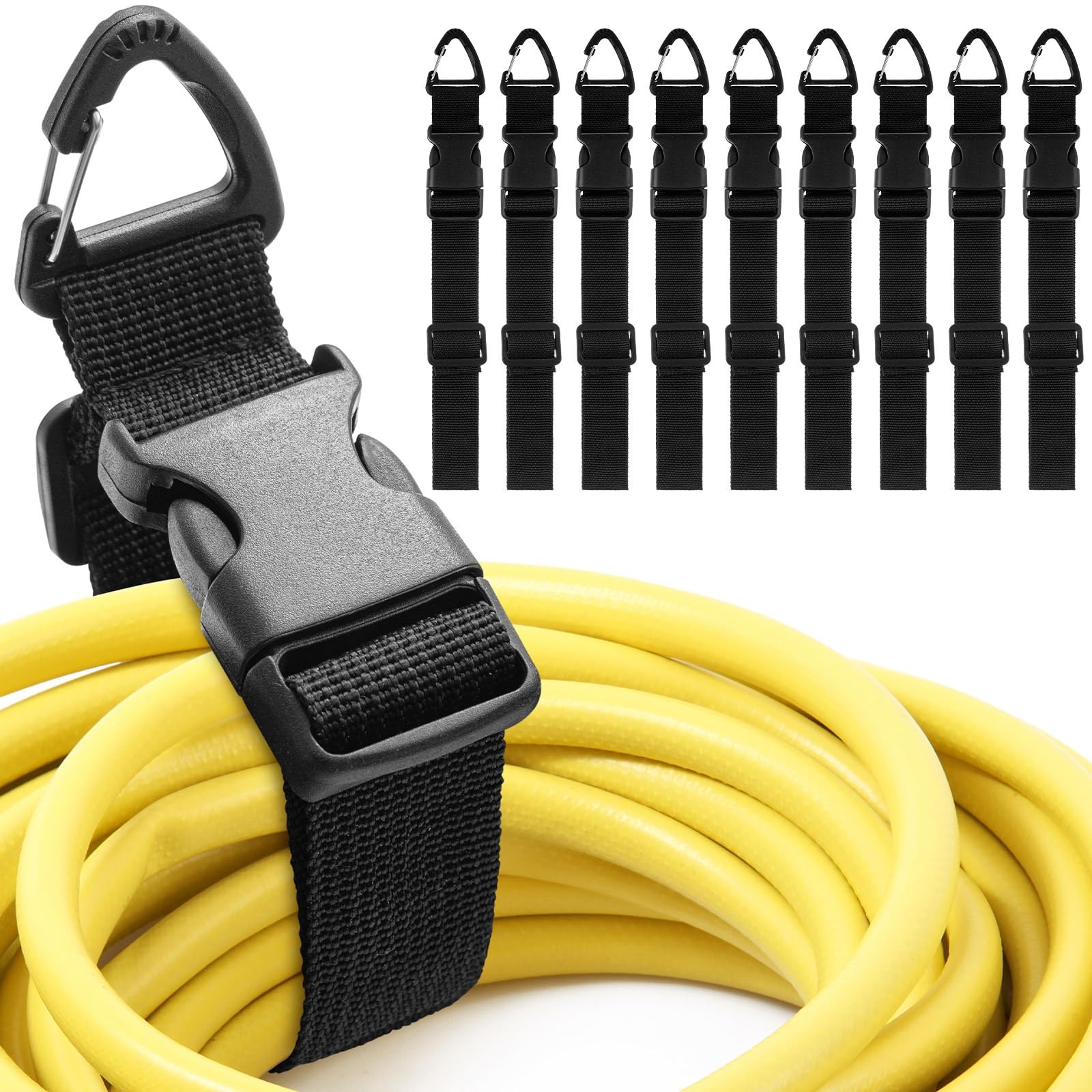 6 Pack 17 Inch Adjustable Extension Cord Holder Organizer with Triangle Clips