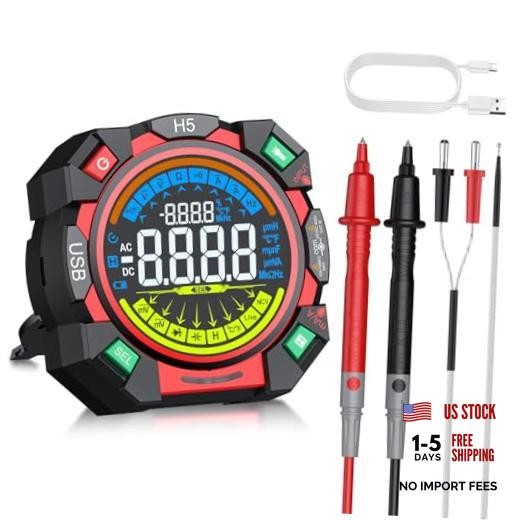 6000 Counts TRMS Multimeter Rechargeable Auto-Ranging Volt Meter | Smart