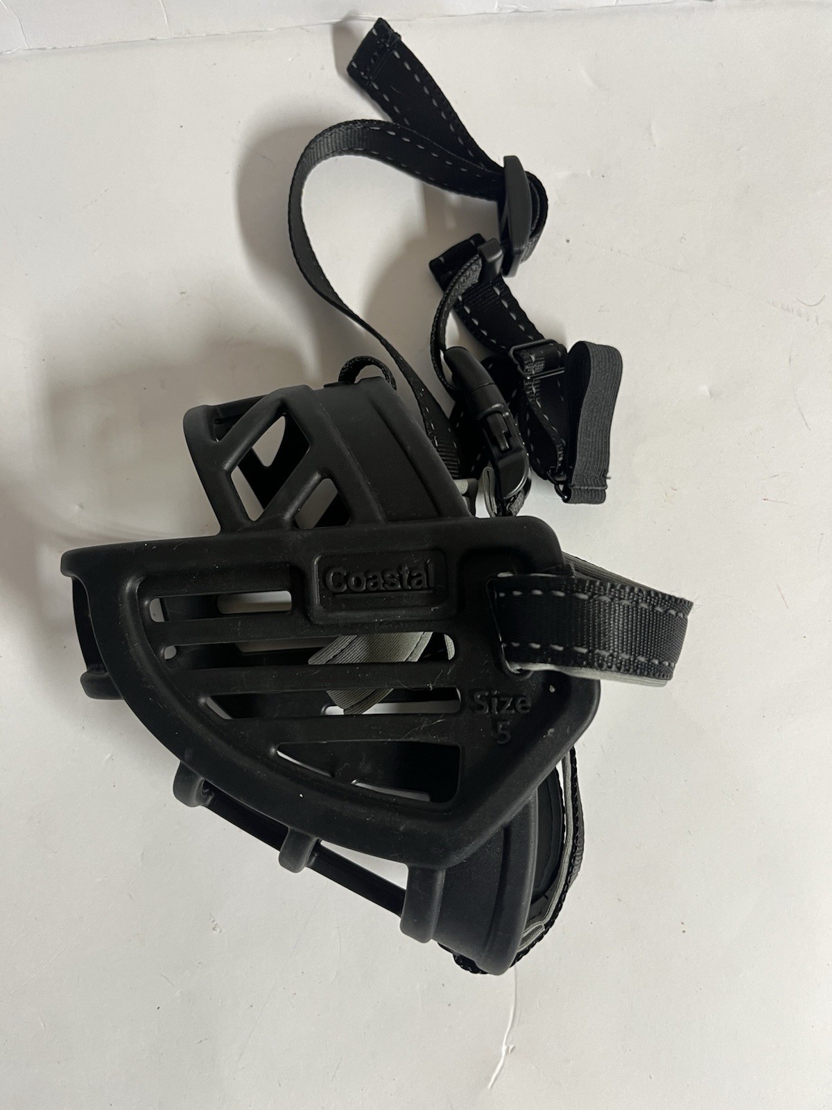Coastal Plastic DOG MUZZLE Size 5 Black Adjustable Strap VGC