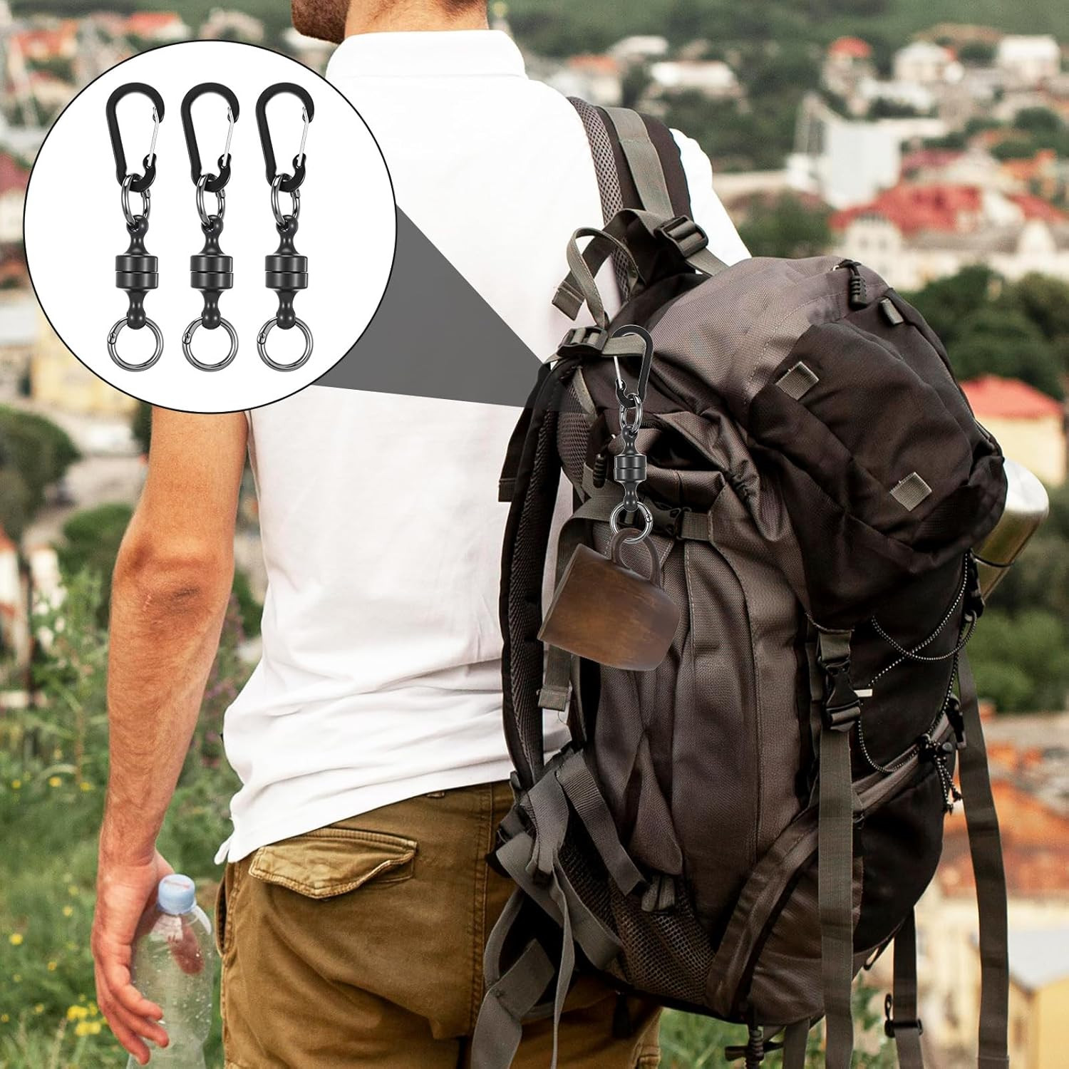 Quick Release Keyring, Detachable Magnetic Keychain Magnetic Quick Release Keych