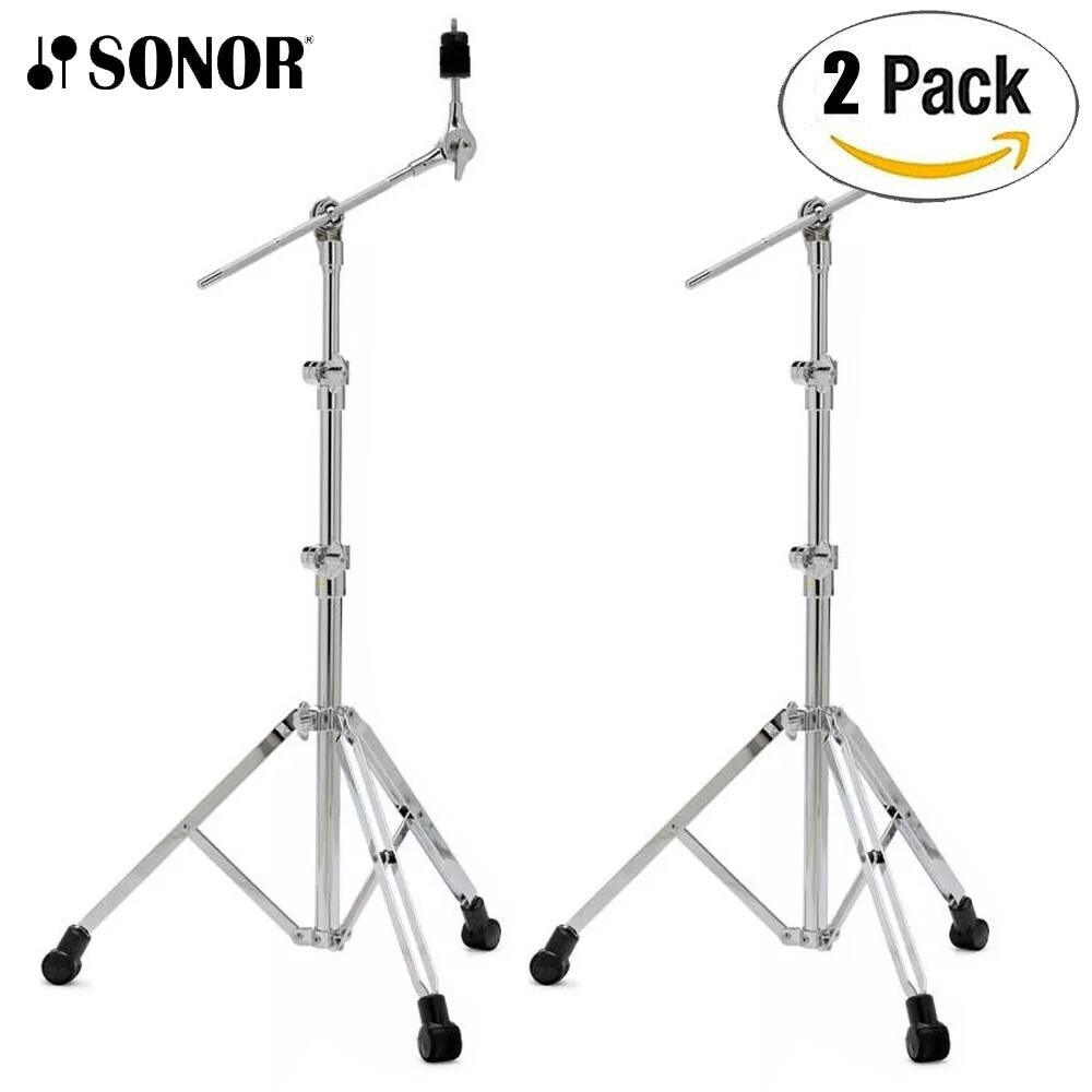 2-PACK Sonor 4000 Series Chrome Mini Boom Stand w/ Retractable Boom Arm MBS-4000