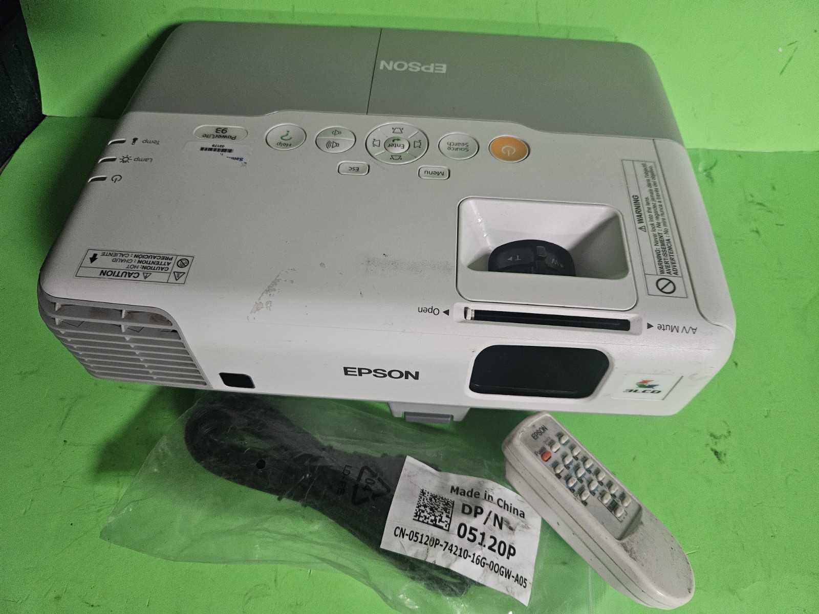 Epson H382A PowerLite 93 Tri-LCD Projector - 3384h