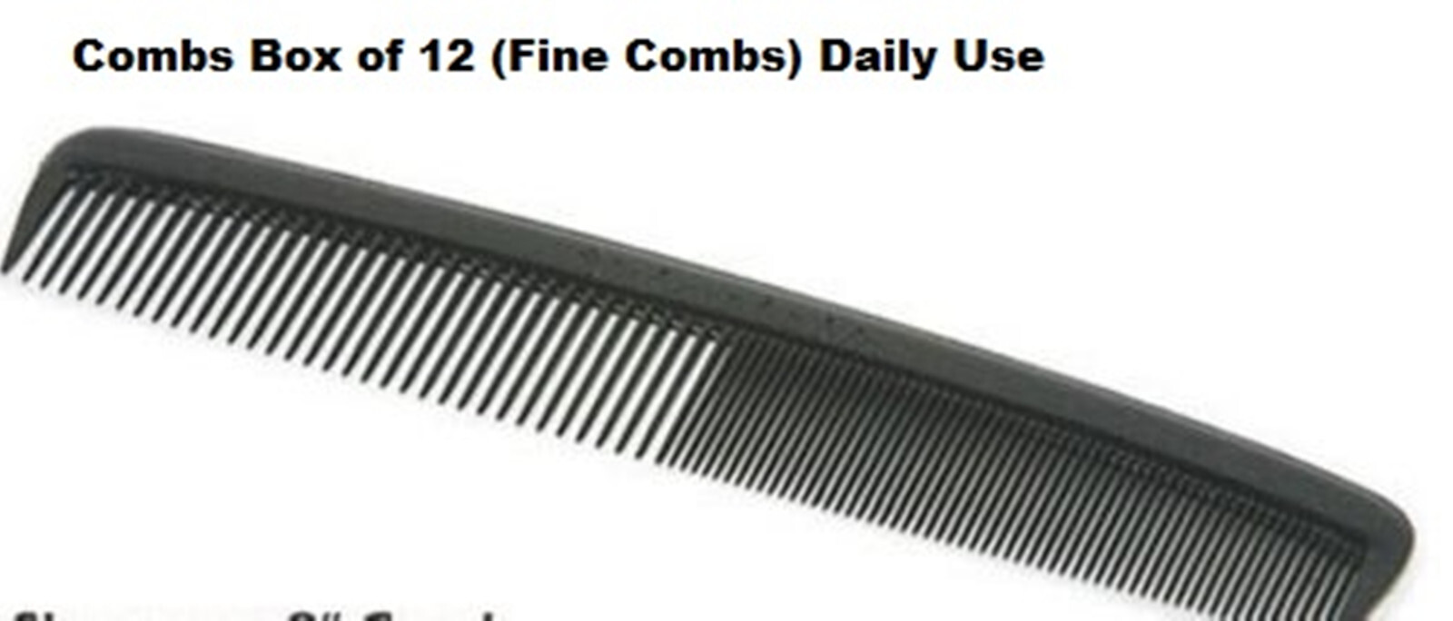 Combs Box of 12 (Fine Combs) Daily Aids to living Home Hospital