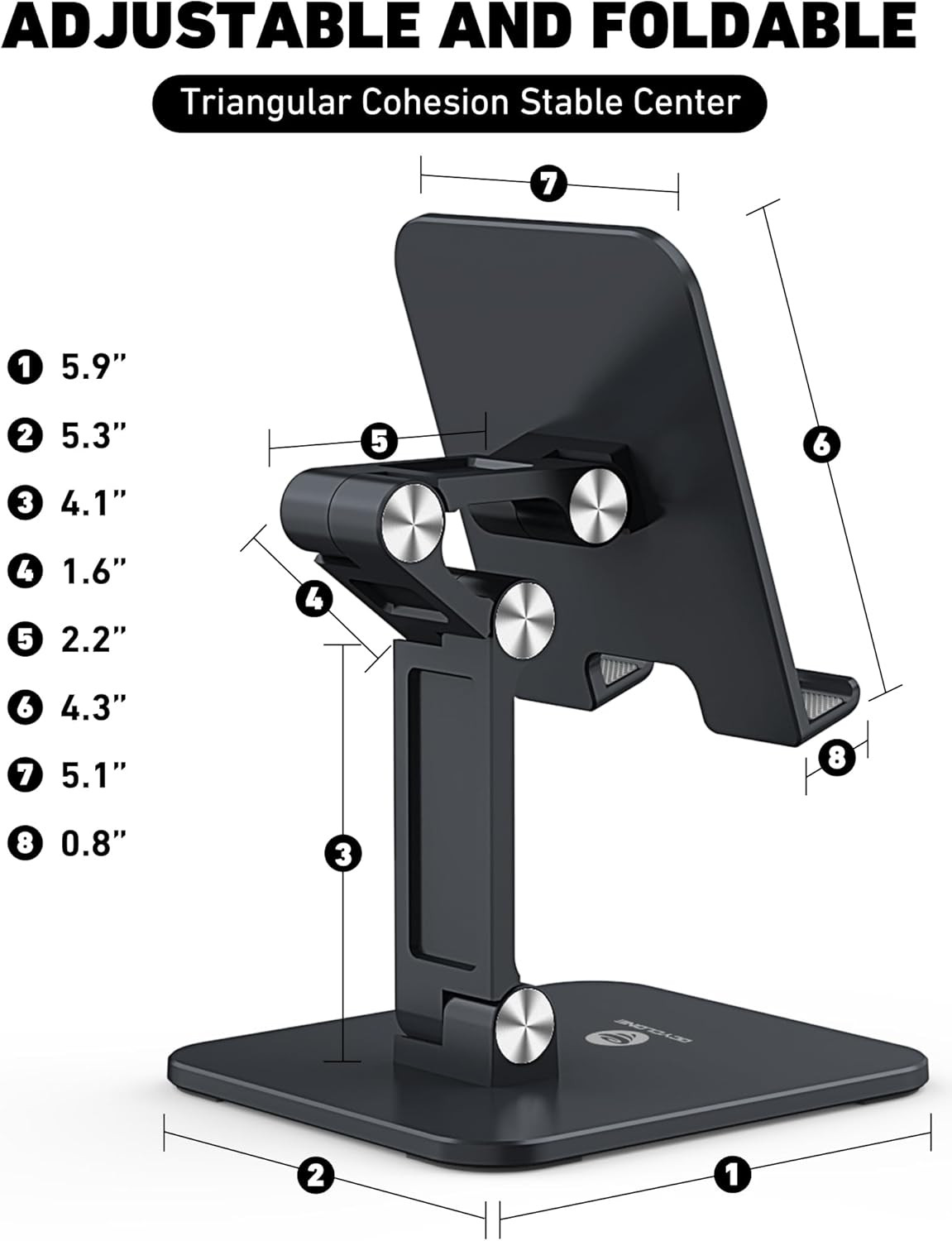 Ipad Stand for Desk - Adjustable Foldable Tablet Stand Holder for Ipad Accessori