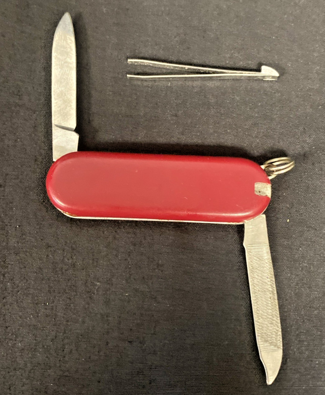 Red Stainless Steel Mini Multi Tool Pocket Knife - TOOTHPICK MISSING