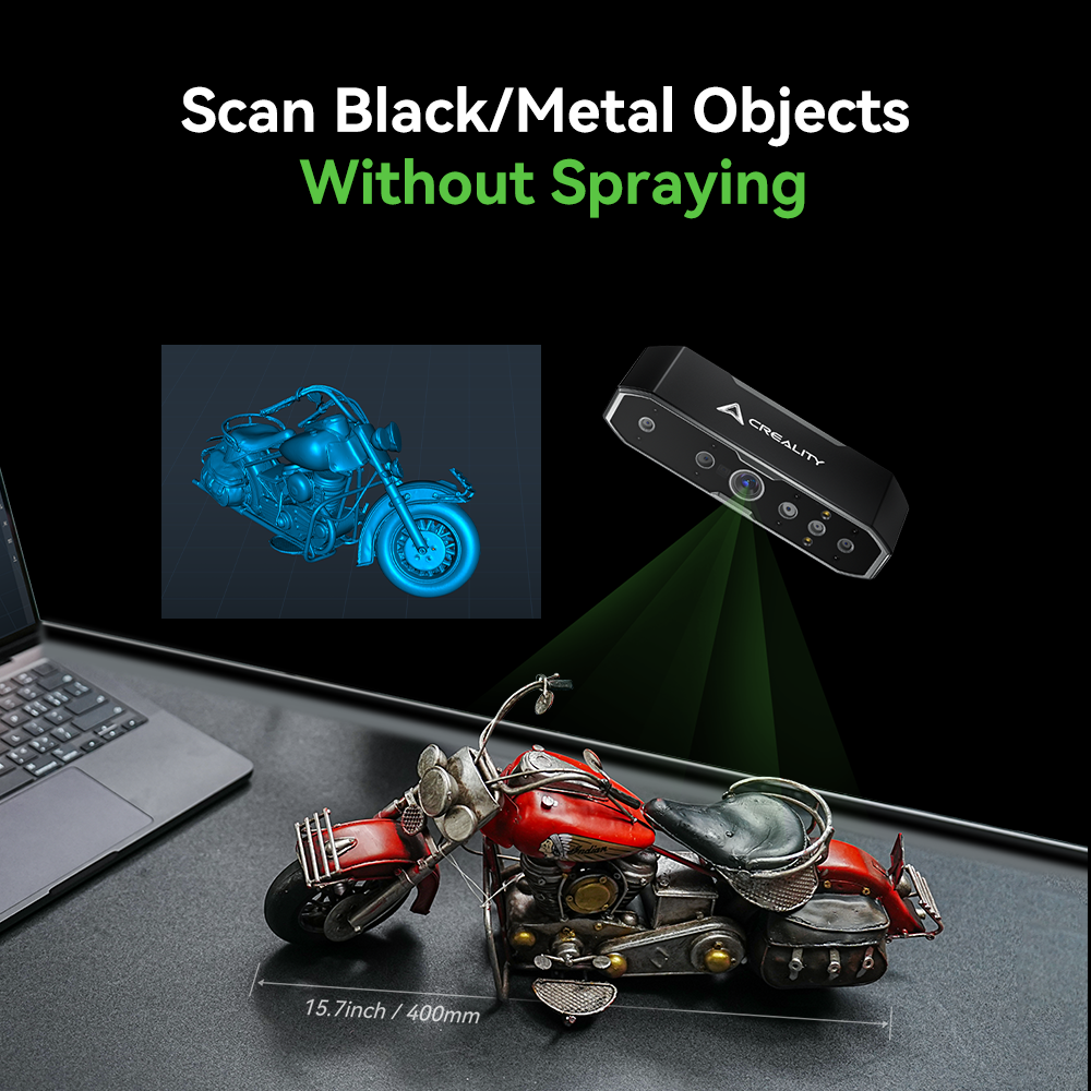 Creality 3D Scanner CR-Scan Otter 0.02mm Accuracy Scan for Black/Metal Objects