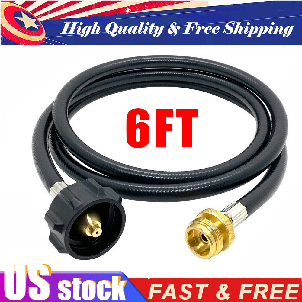 6FT Propane Adapter Hose Tank 1lb to 20lb Converter For QCC1 Type1 Gas Grill US
