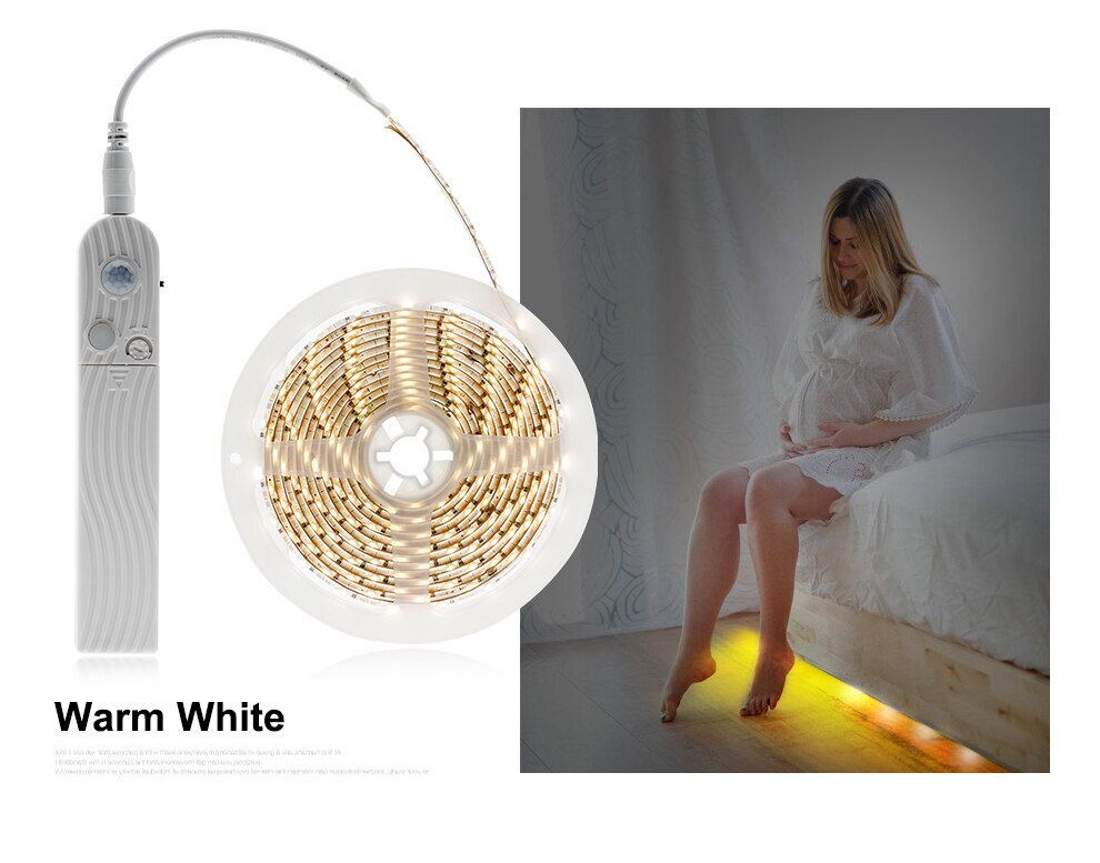 Motion Sensor LED Strip PIR Sensor LED Strip 2835 forDIY Under Bed Light Bedroom