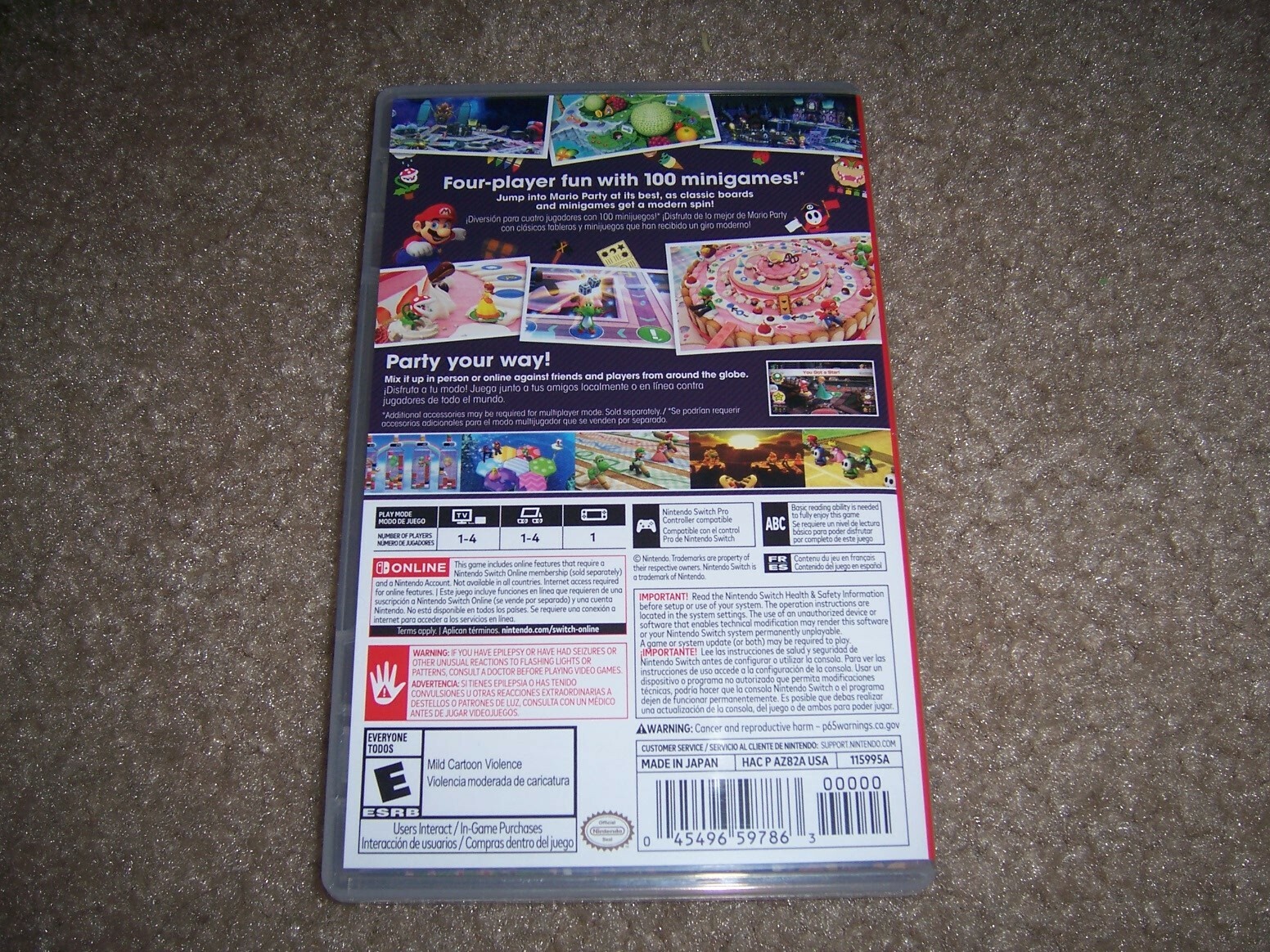 Authentic Case ONLY - Mario Party Superstars Nintendo Switch Box