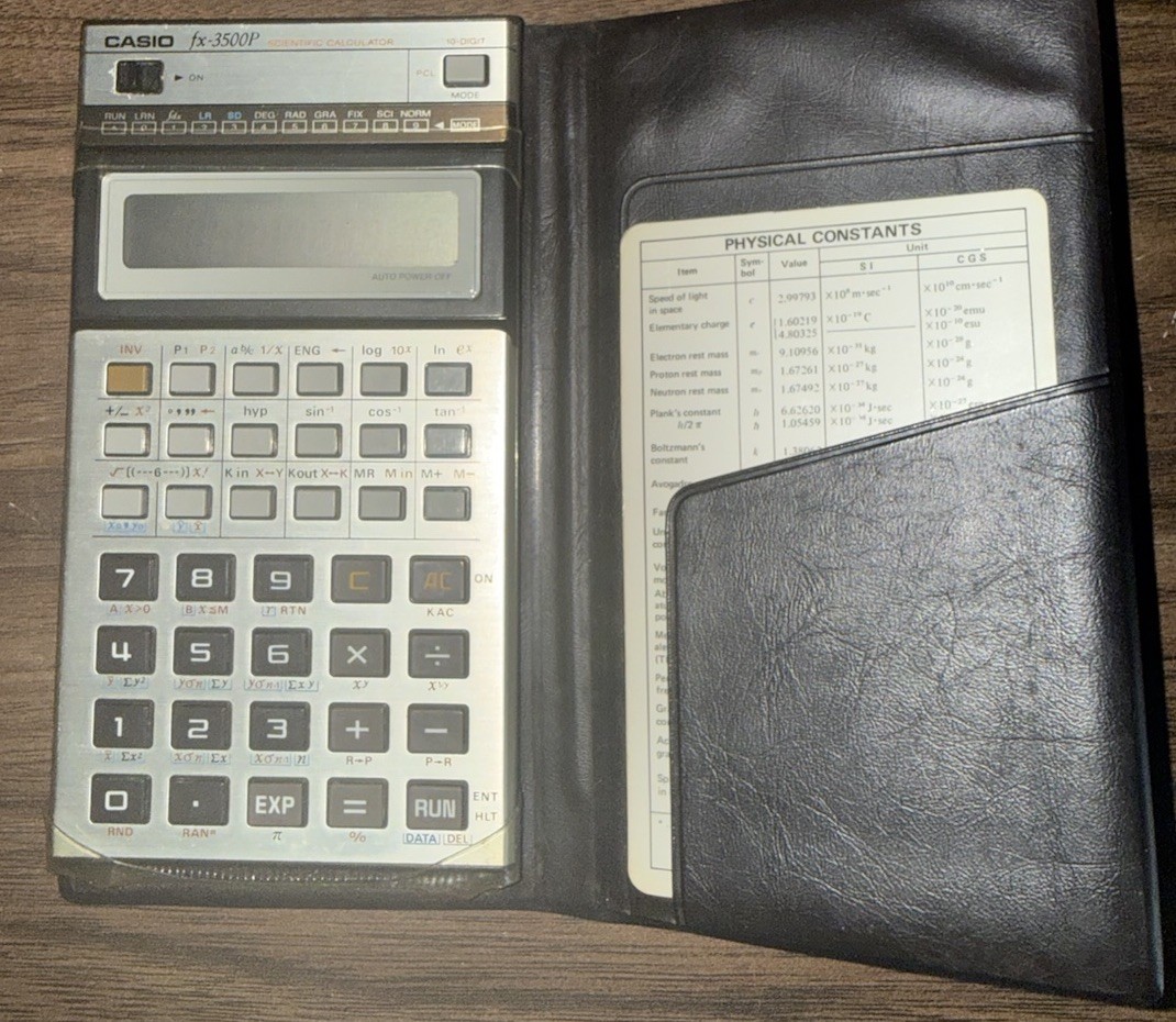 Casio FX-3500P Vintage Programmable Calculator Untested- Going To Get Batteries