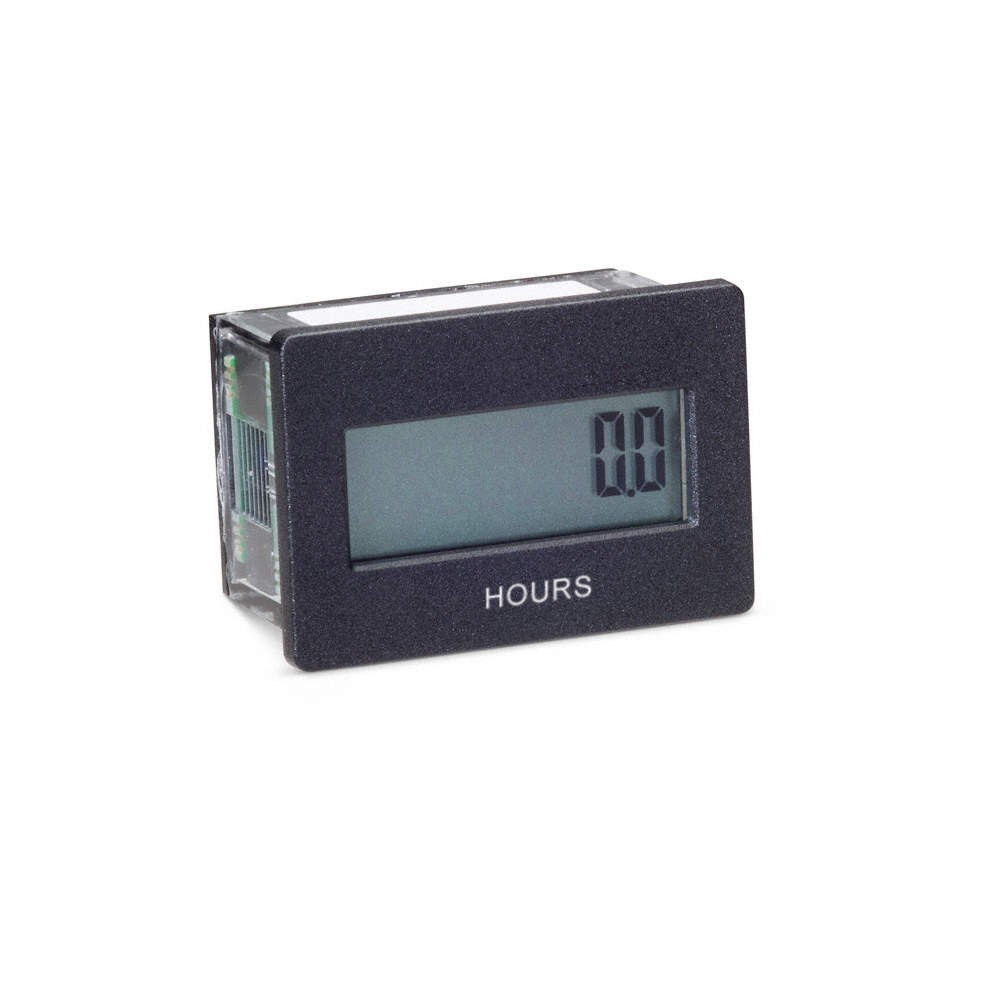 TRUMETER 3410-2000 LCD Hour Meter,1.60 in Flange,Mini Flush 2PPV7