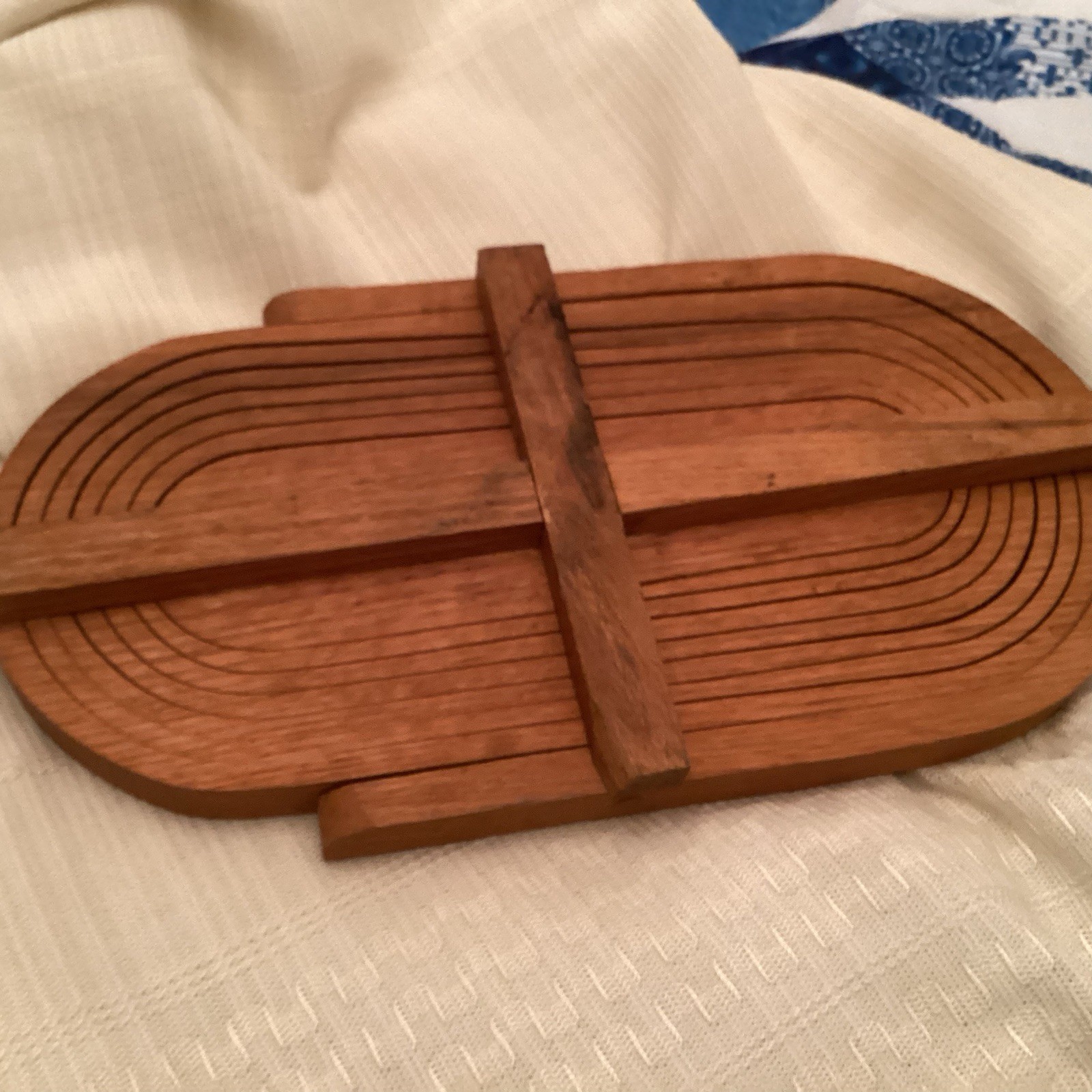 Handmade Wooden Collapsible Trivet Basket