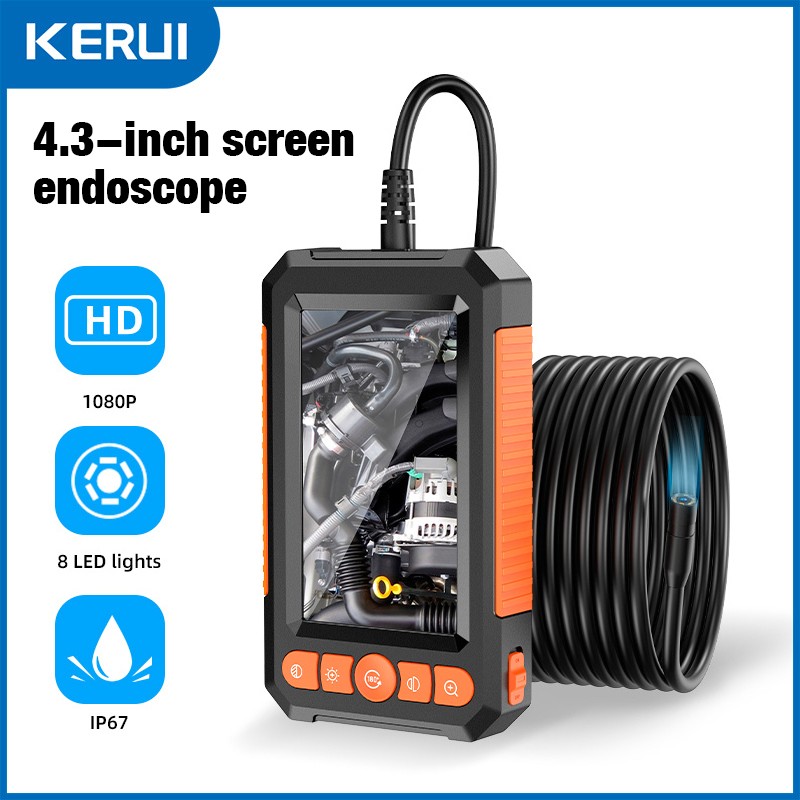 4.3" Screen Industrial Borescope 10M Waterproof HD Inspection Endoscope Camera