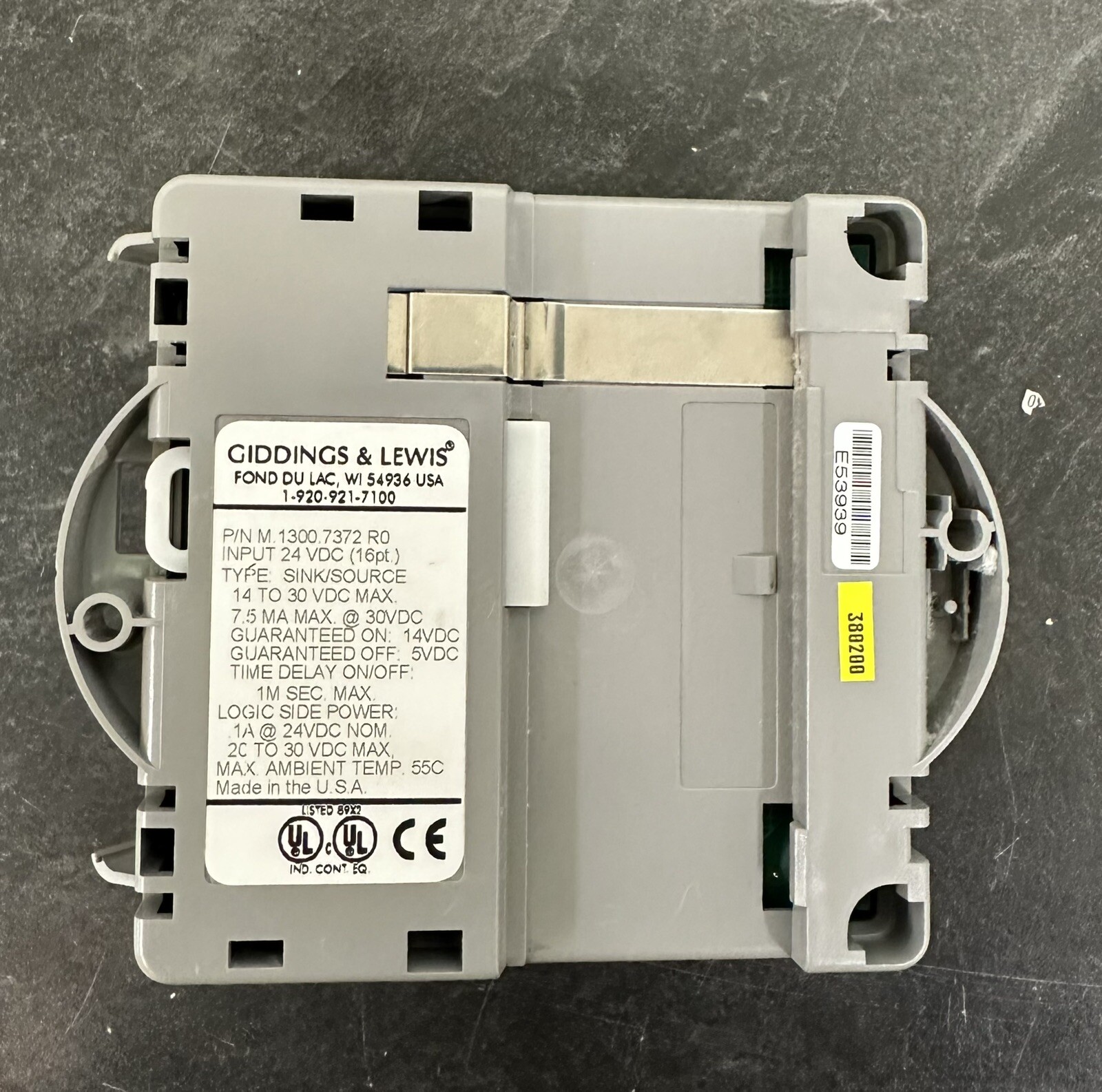 Giddings & Lewis Input Module M.1300.7372 R0 24VDC Sink/Source