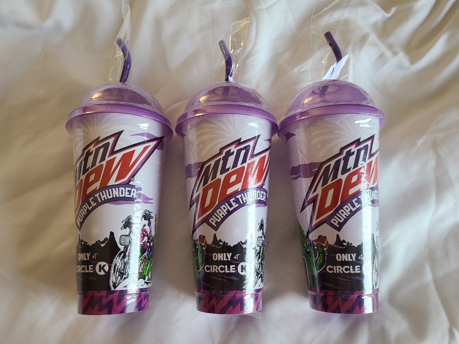 (1) Mountain Dew Purple Thunder Cup Mug W/ Straw - 24oz - Circle K Exclusive