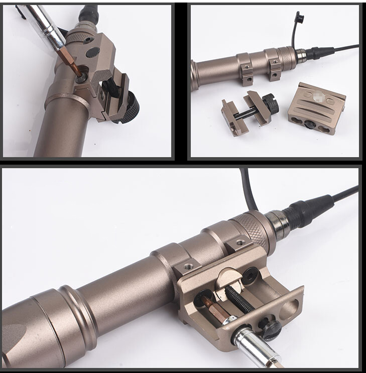 Tactical Flashlight RM45 Offset Picatinny Metal Mount For M300/M600 flashlights