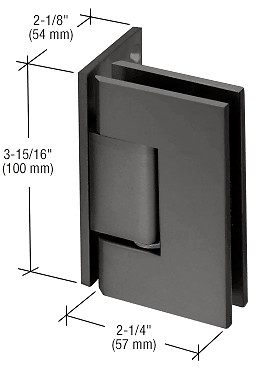 Matte Black Vienna 044 Series 5 Degree Pre-Set Wall Mount Offset Back Plate Hing