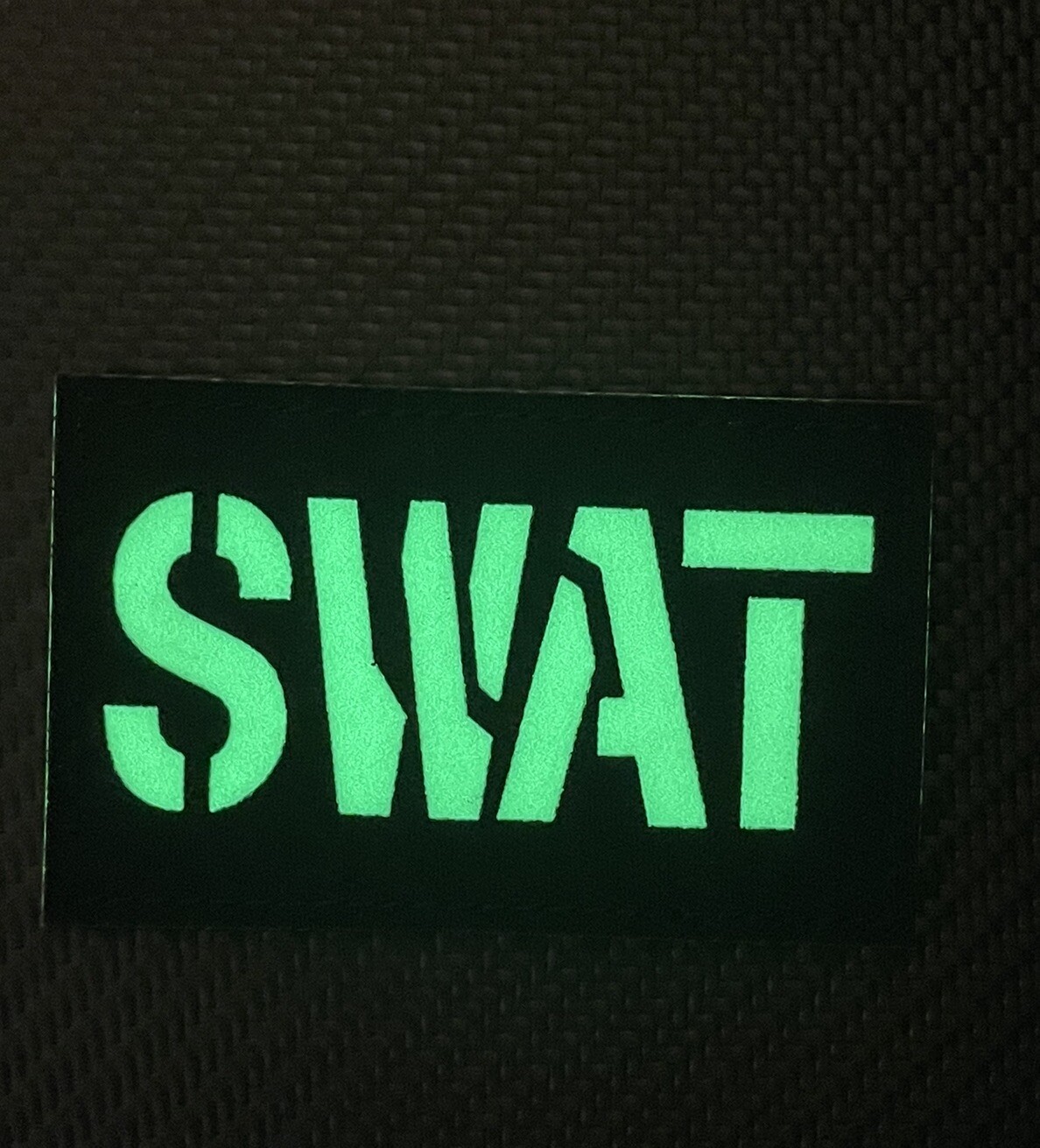 SWAT Reflective IR Glow Tactical Duty Patch Hook Loop Backing