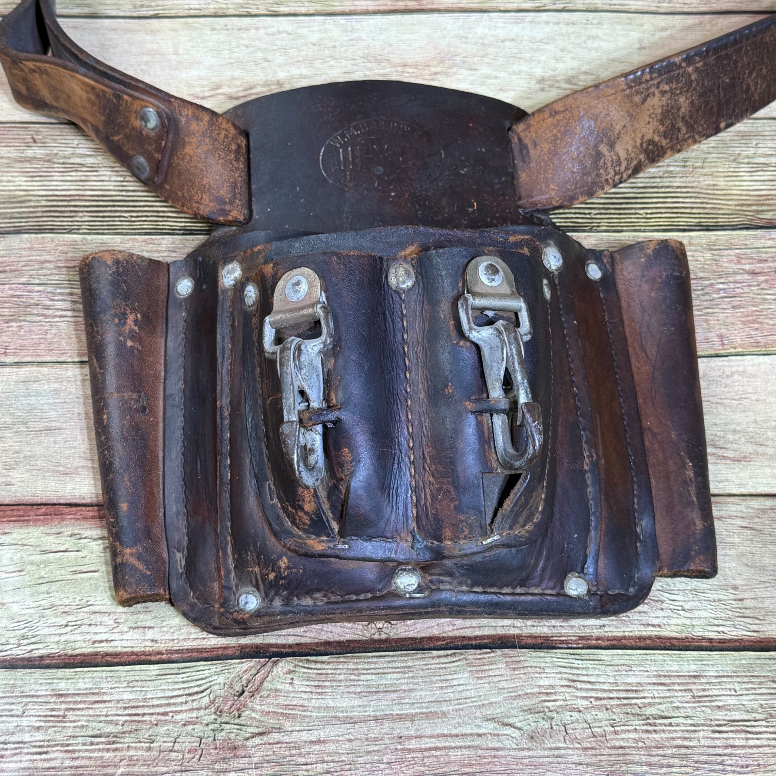 Vintage Bashlin's Lineman's Leather Tool Pouch