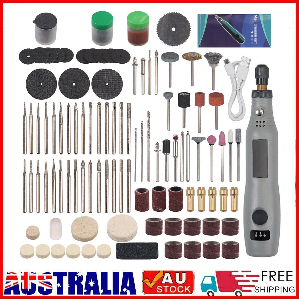 24/360PCS Electric Die Grinder Rotary Drill Wood Carving Engraver Set Machine AU