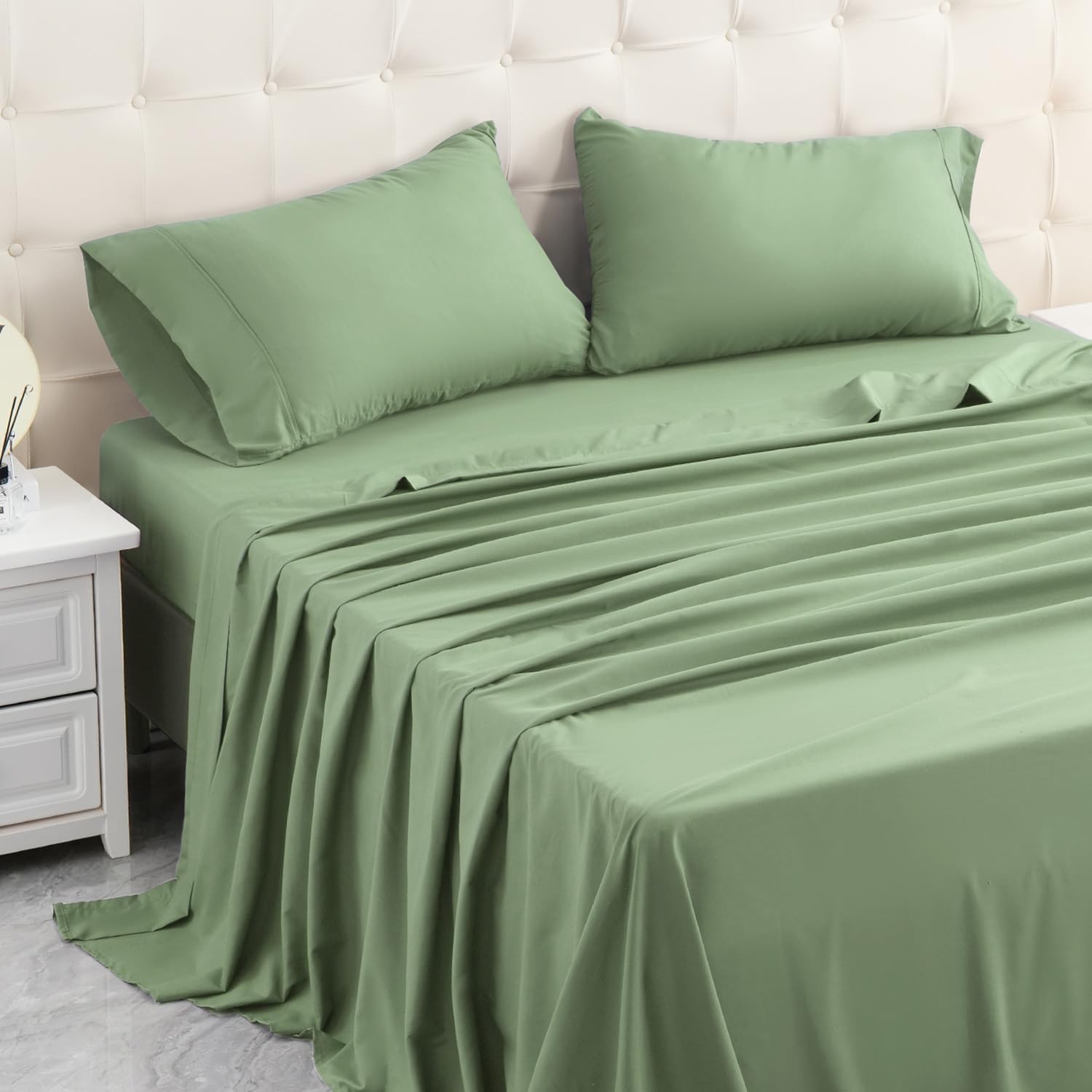 Full Bed Sheets Set Soft Breathable Bedding Sheet Set Sheets Set W/ 16" Deep