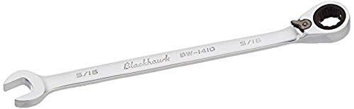 Blackhawk BW-1410 12 Pt Combo Rev Ratcheting Wrench, 5/16", Full Polish Finish