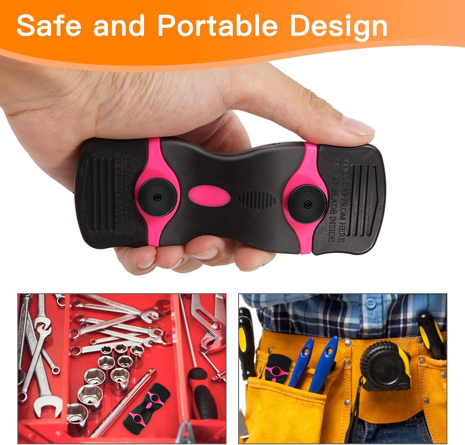 Razor Blade Scraper Tool Kit, Pink Razor Scrapers Tool & 20Pcs Extra Blades, Pla
