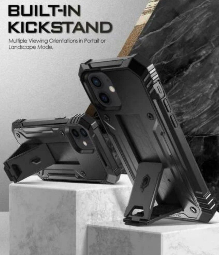 Poetic Shockproof For iPhone 12/12 Pro Case,Full Coverage Protective Cover Black