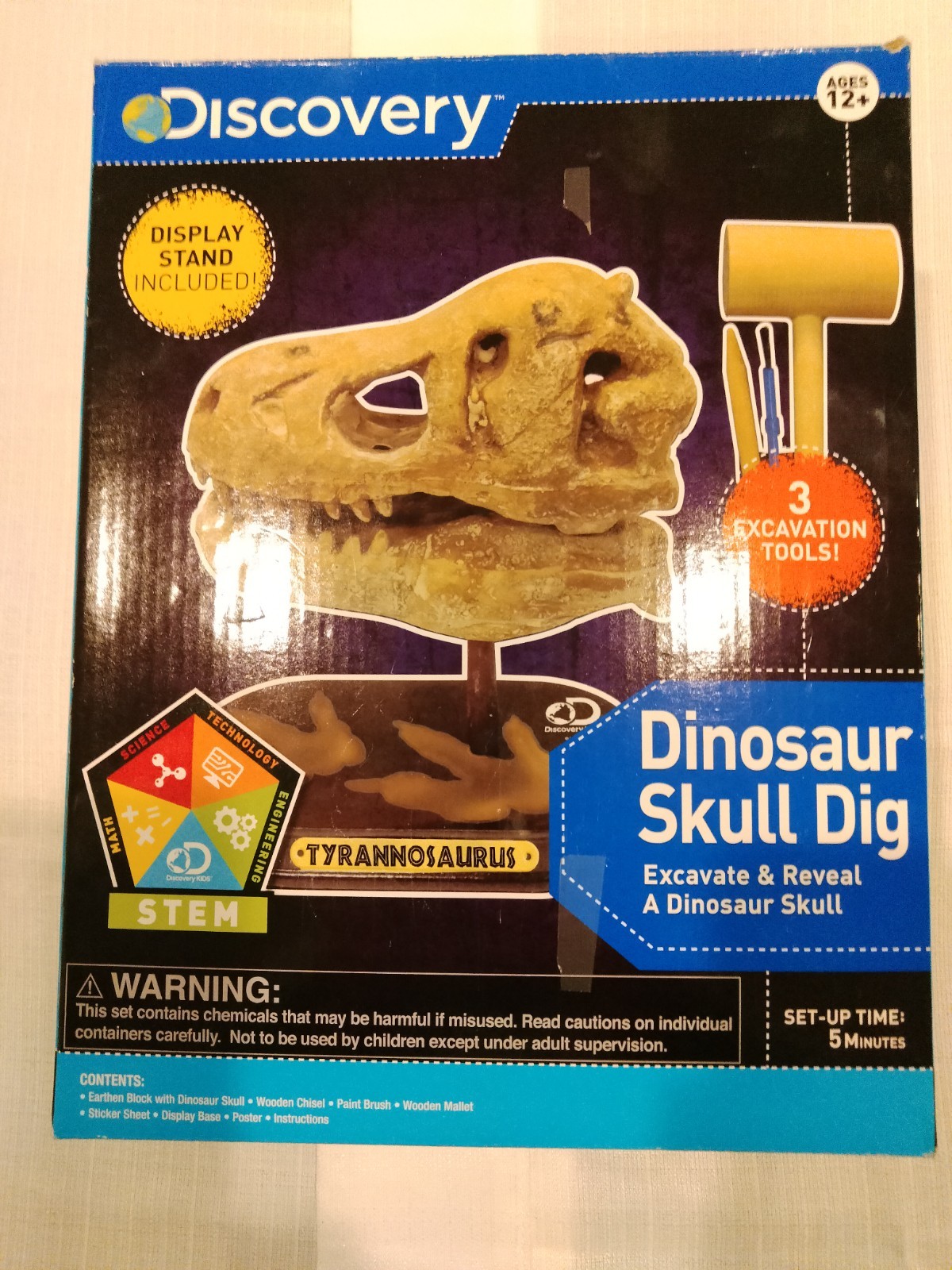 Discovery Dinosaur Skull Dig Tyrannosaurus with Display Stand & Poster