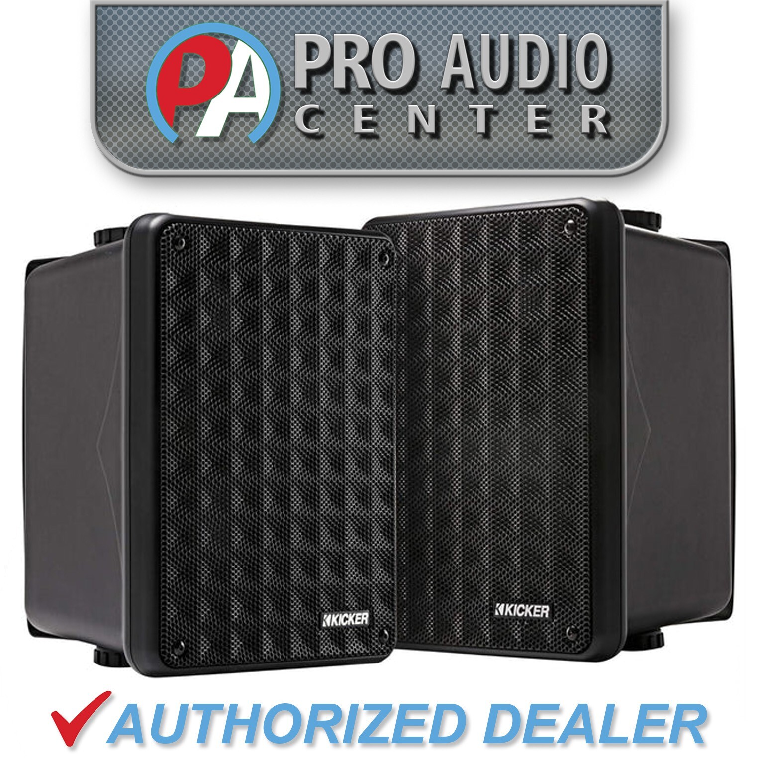 46KB6B KICKER 2-Way Full Range Indoor Outdoor Weatherproof Speakers for Home