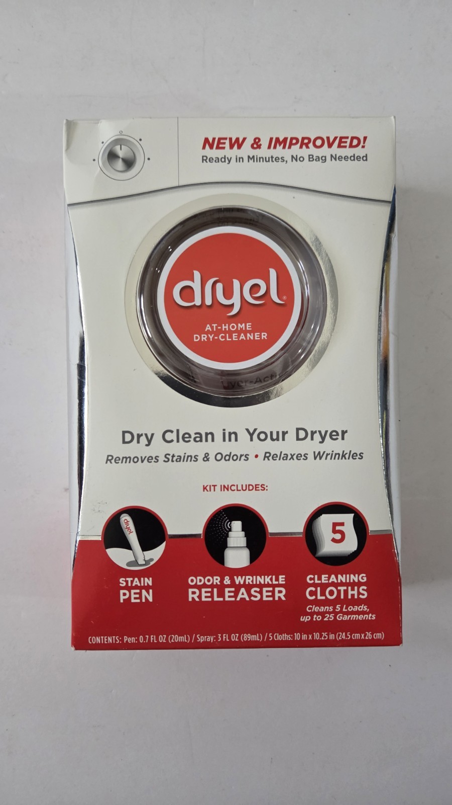 Dryel At-Home Dry Cleaning Starter Kit Original Kit, Stain Pen, Cleaning Cloths.