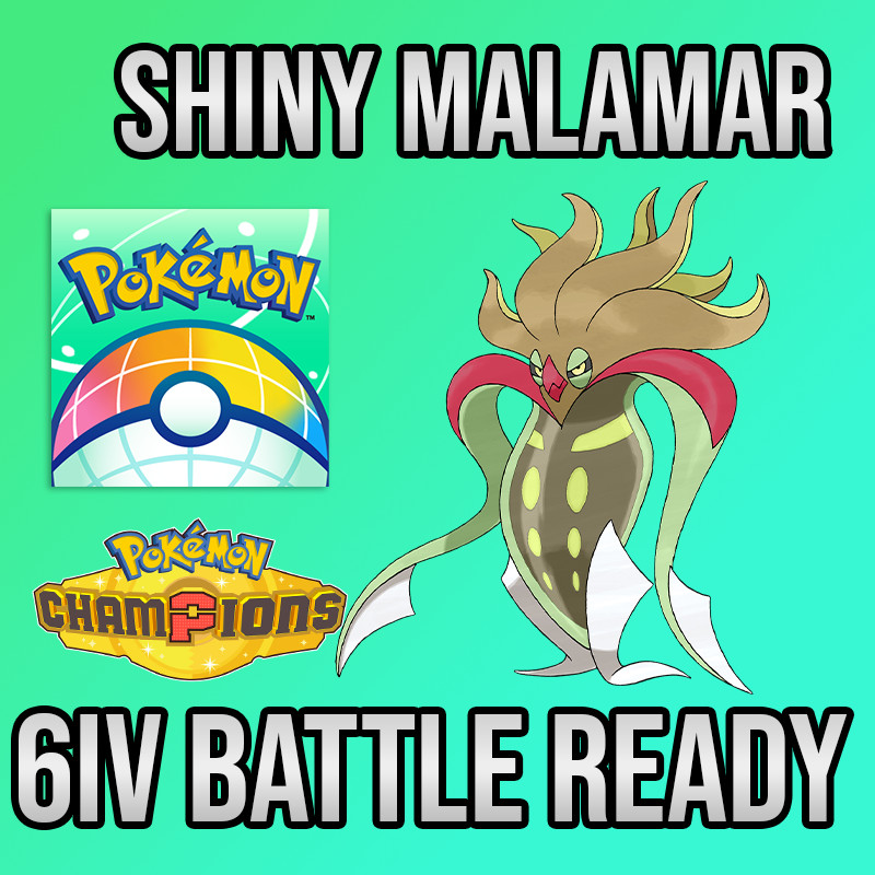 ✨6IV SHINY Malamar + EVS🚀 POKEMON HOME✨Champions✨Online delivery⚡
