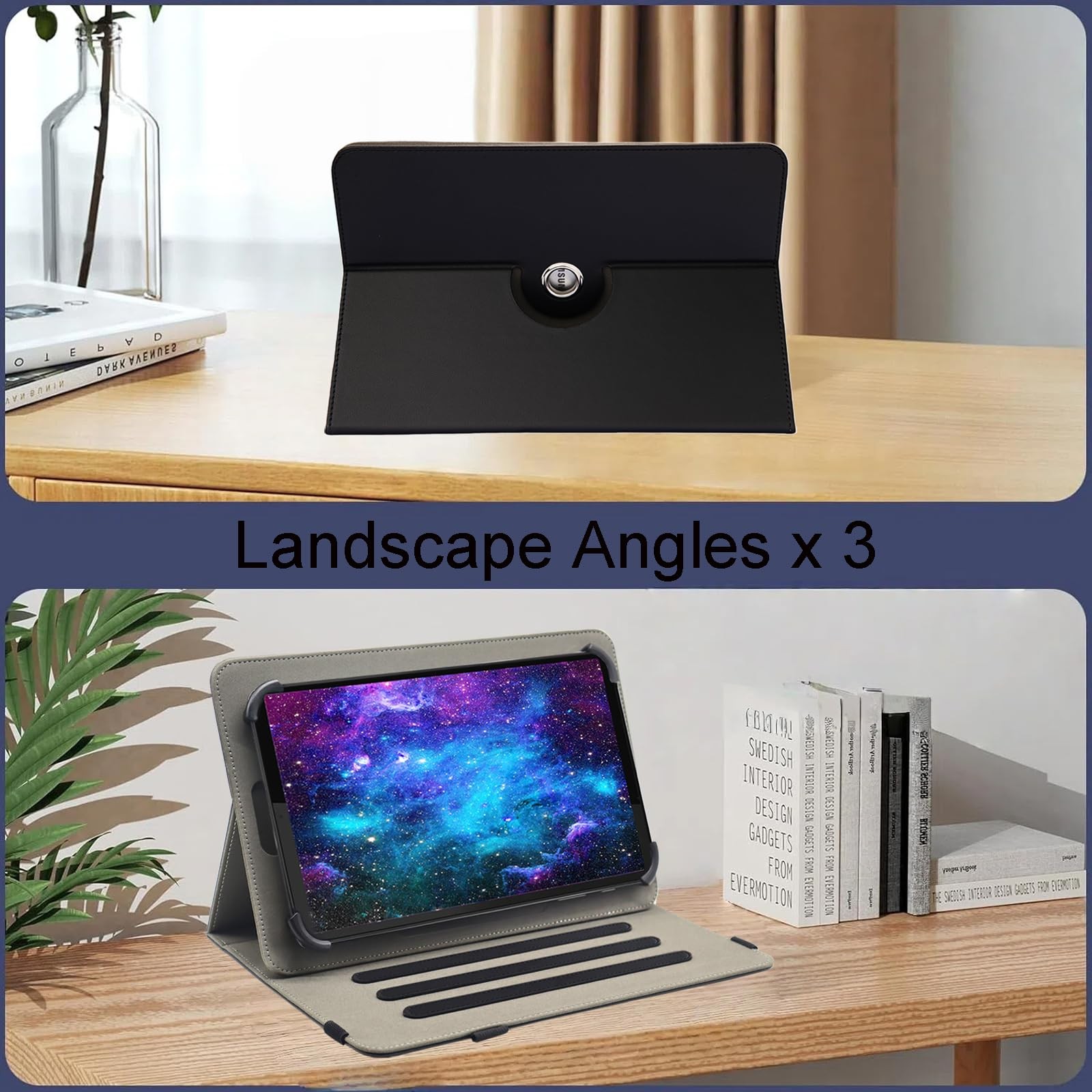 Universal 10 10.1 11 Inch Android 16 15 Tablet Case, 360 Degree Rotating Mult...