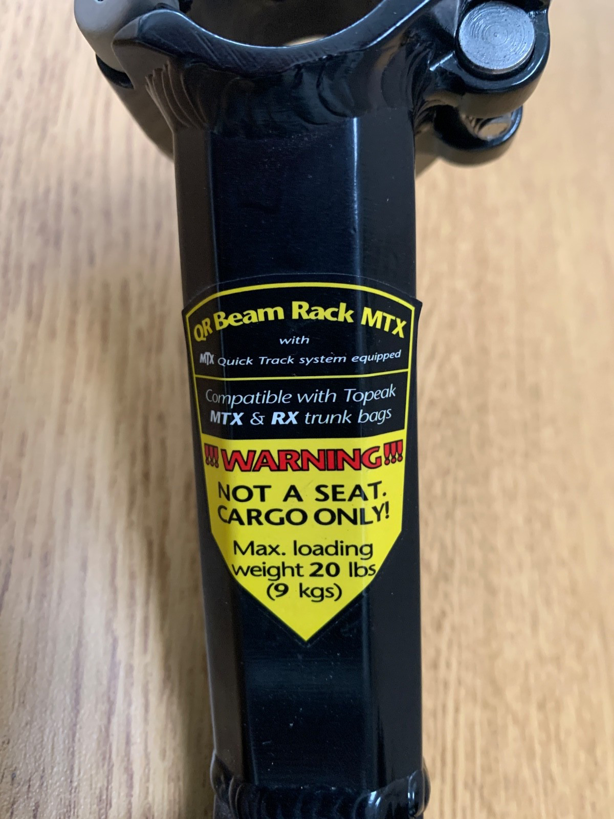 Topeak MTX QR Beam Rack Quick Release Bicycle Rear Rack, V Type