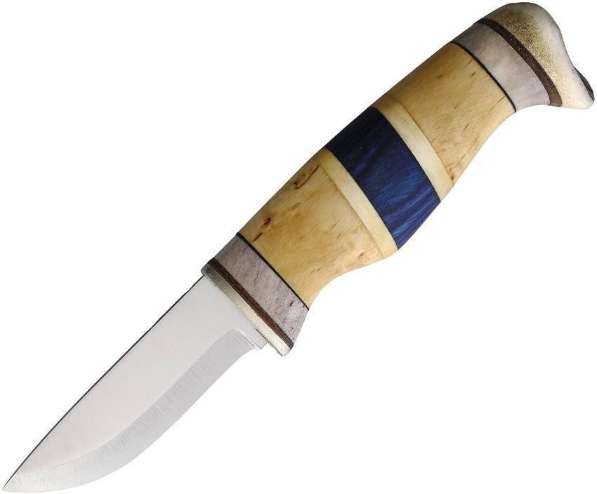 Wood Jewel Carbon Steel Blade Birch Handle Fixed Knife - 23FIN
