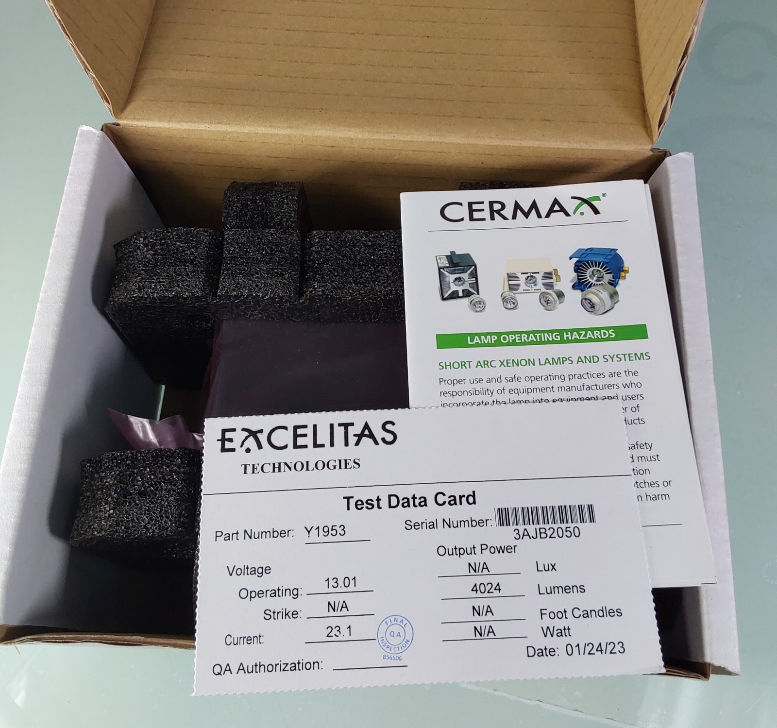 Excelitas Y1953 Lamp Module (NOB)