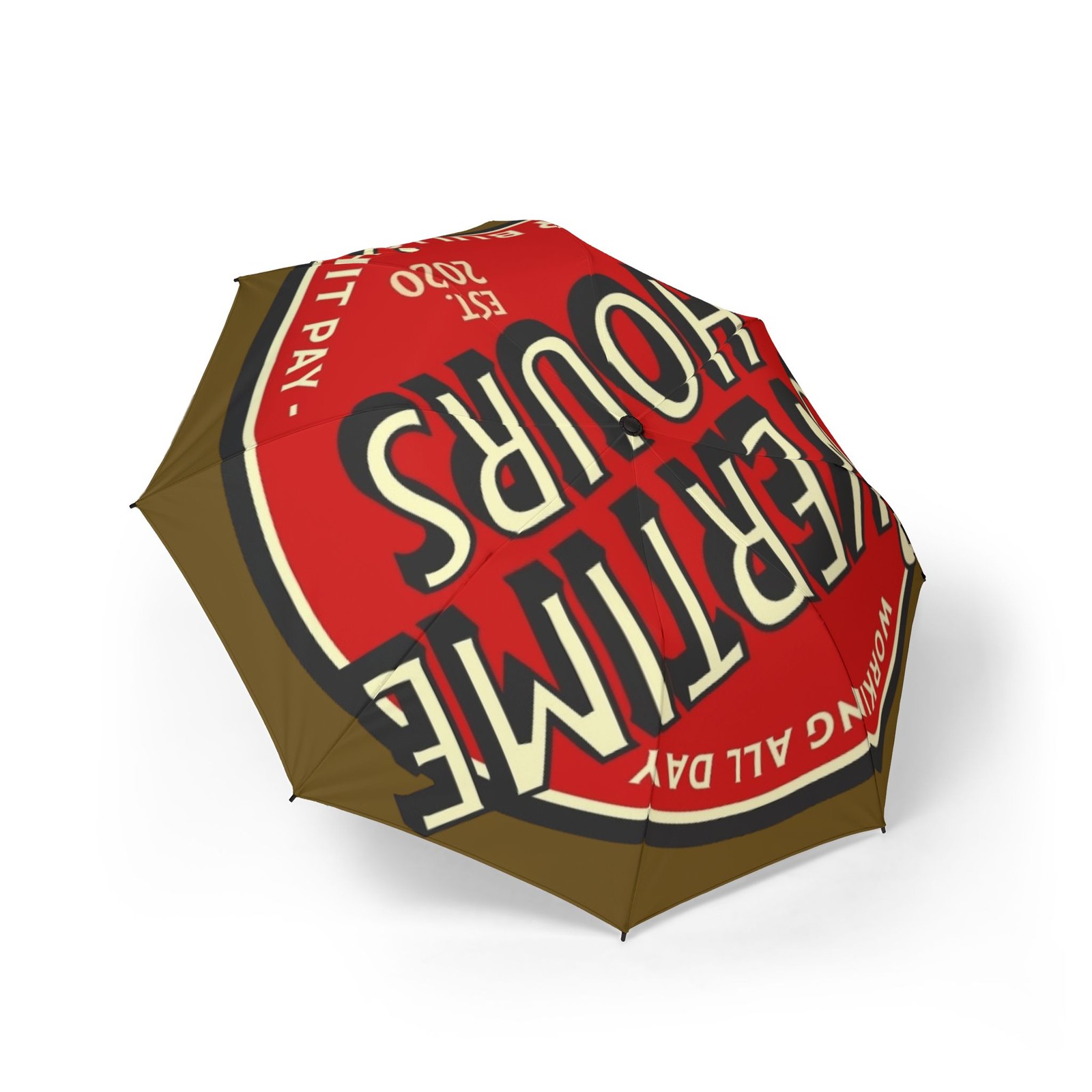 Retro Red Parking Time Sign Umbrella