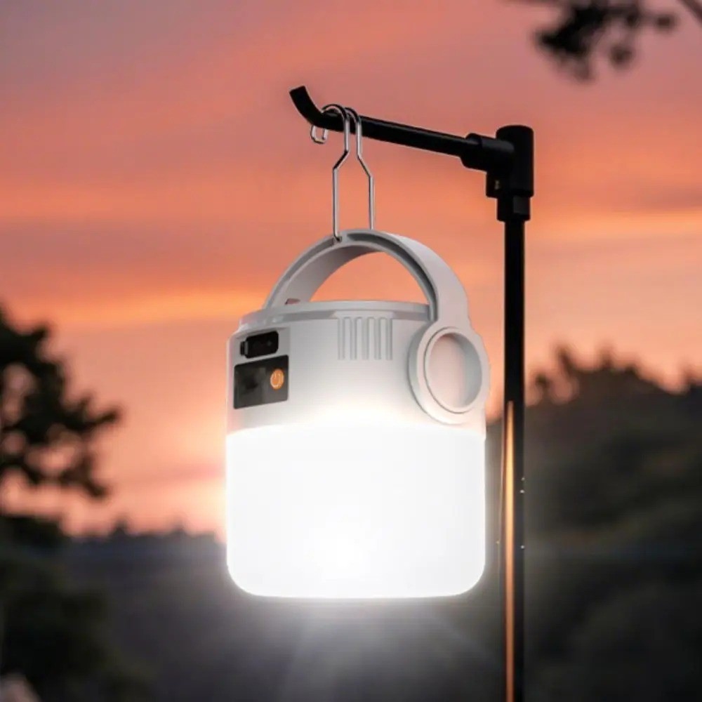 Solar Portable Rechargeable LED Camping Lantern Flashlight Lamp USB Rechargeable