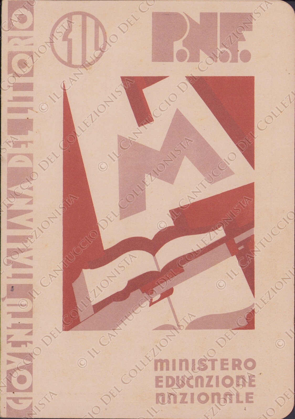1938 Pagella scolastica Ministero educazione Nazionale Anno XVI PNF GIL