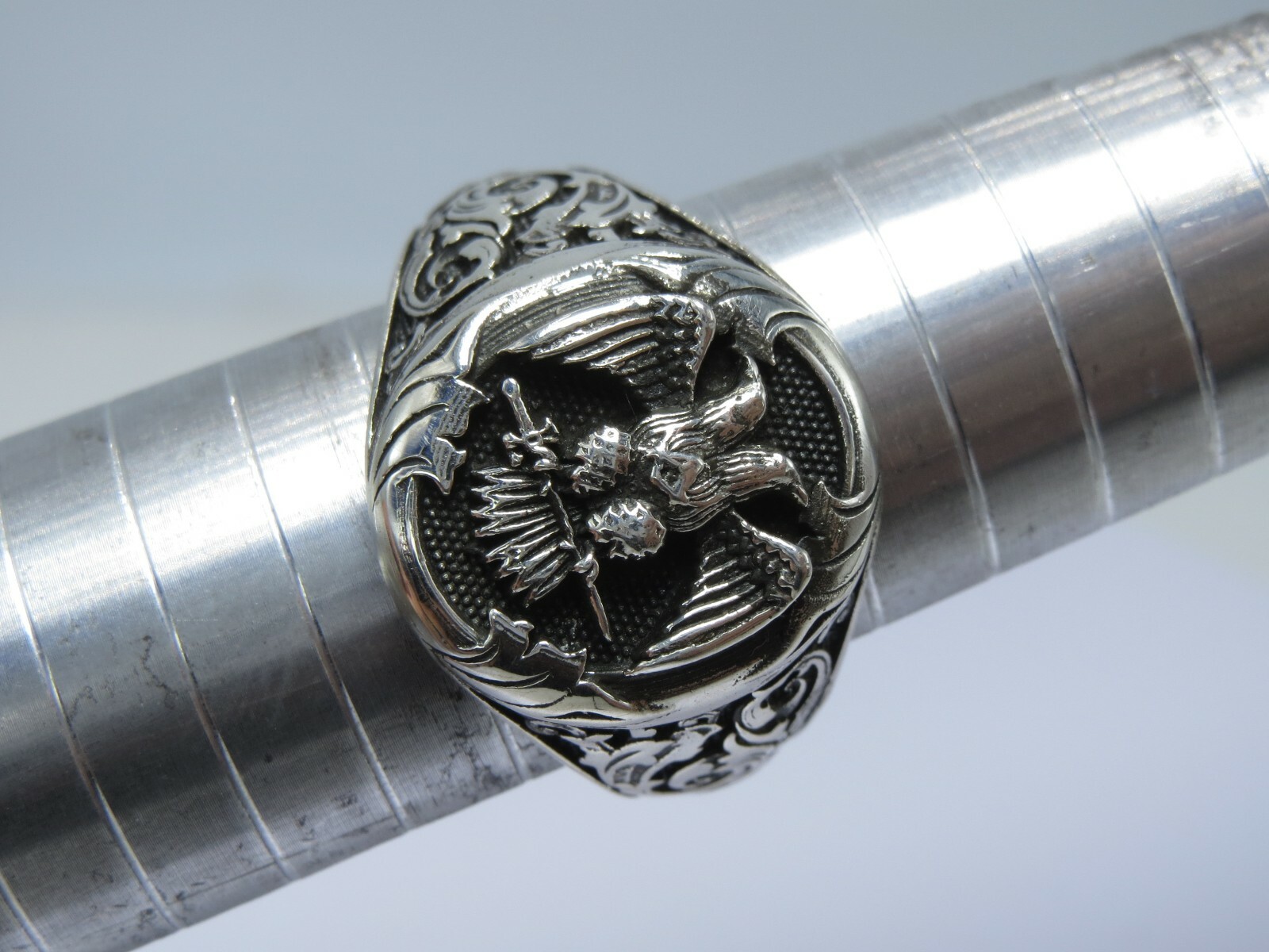 SILVER 925 , RING ,MASONIC , Freemasonry RING , US size 9.5