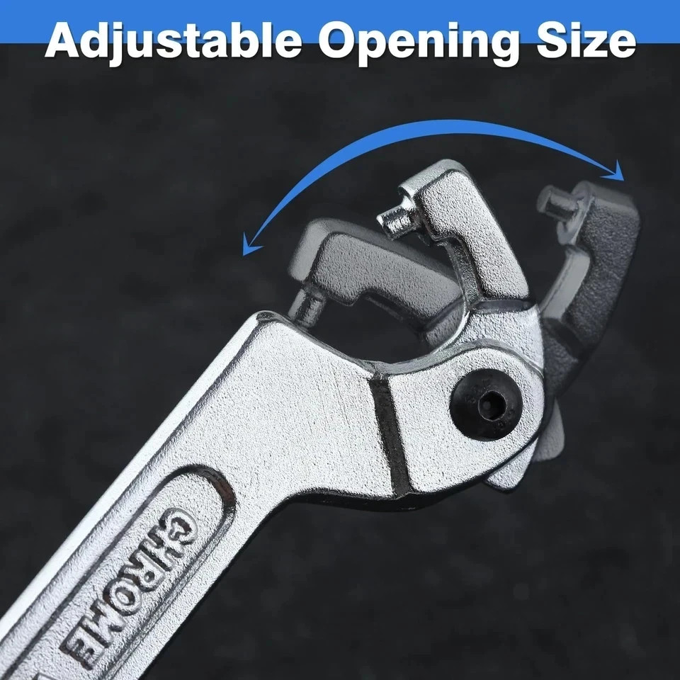 Adjustable C Spanner Hook Wrench Tool Adjustable Pin Spanner Wrench Tool for