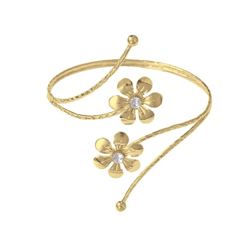 Arm Cuff Upper Arm Band Cuff Bracelet Bangle for Women Silver Gold Boho F-Gold