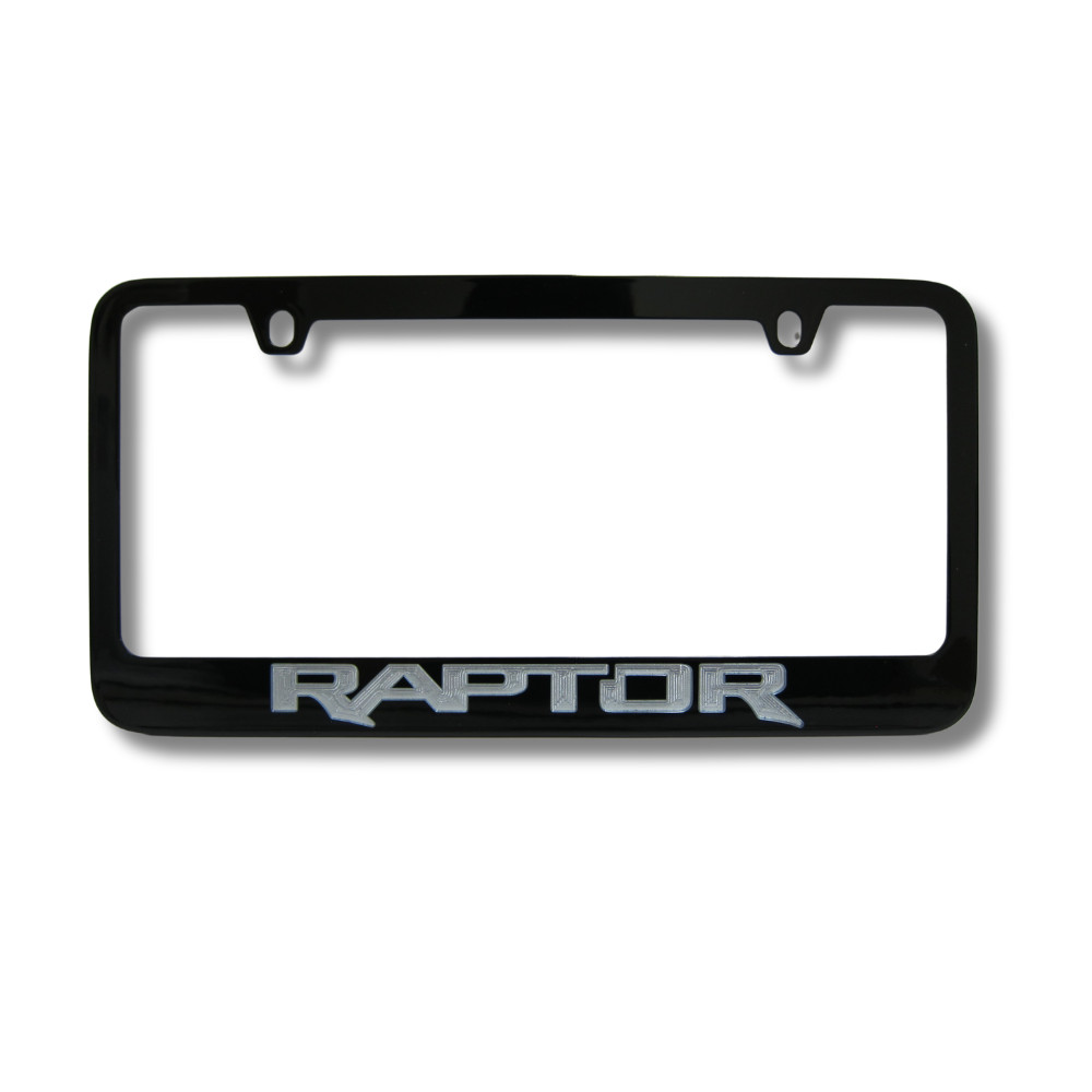 Ford Raptor Engraved Solid Metal Black License Plate Frame Official Licensed