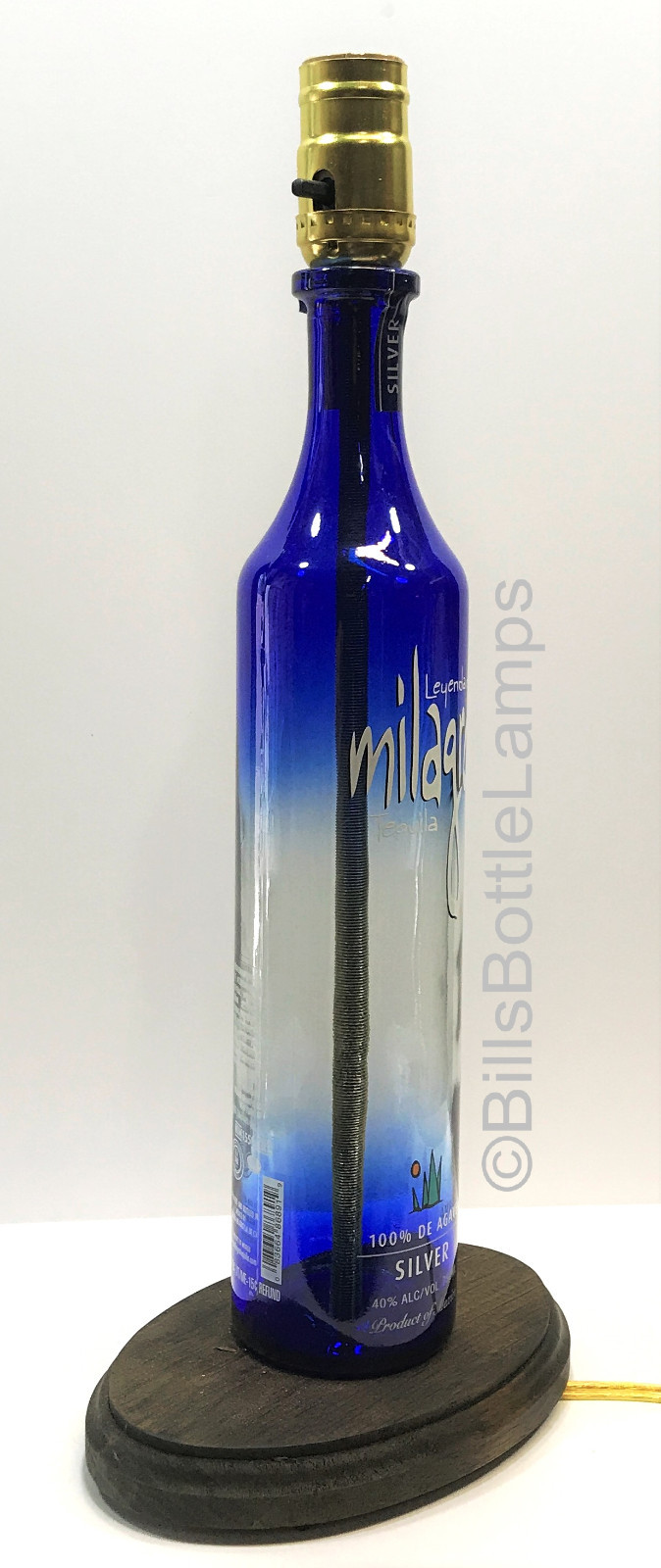 Milagro Silver Tequila Table Desk LAMP Bar Lounge Room Liquor Bottle Party Light