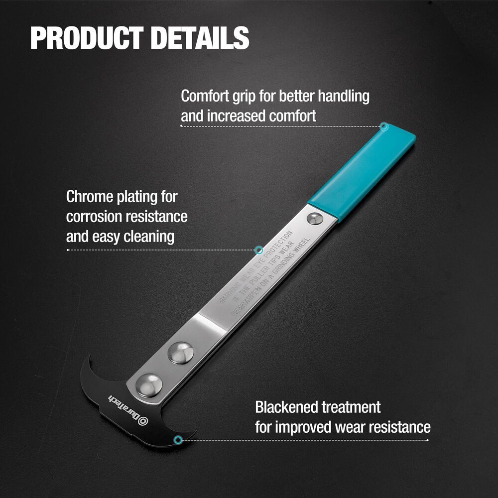 DURATECH Seal Puller Tool Seal Removal Tool Heat-Treated Steel Blackened Head